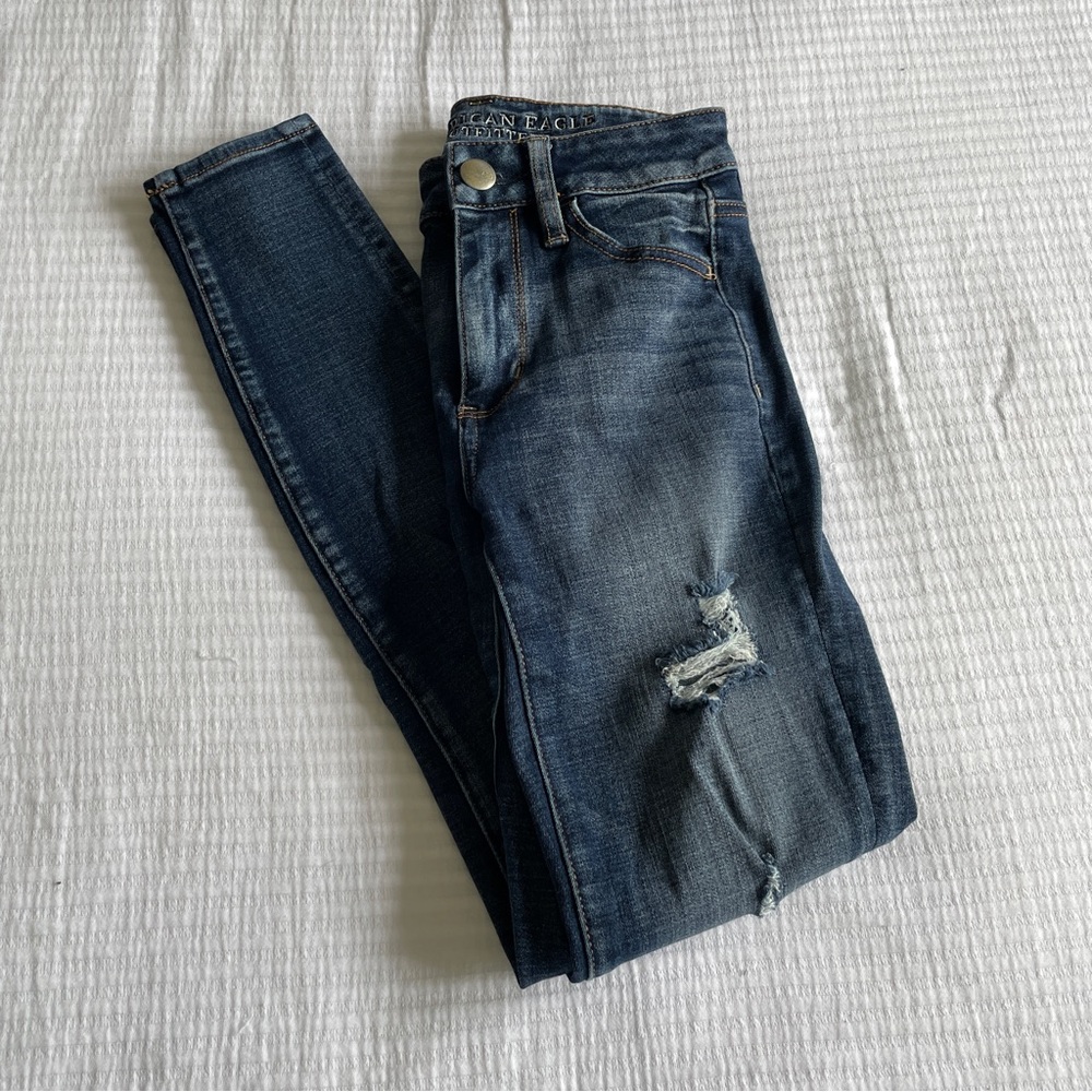 American Eagle 360 Super Stretch Hi Rise Jegging Skinny Jeans Pants 0 Regular